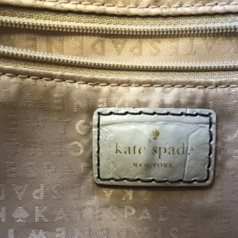 KATE SPADE Doris Orchard Valley Grey Leather Satchel/Shoulder Bag